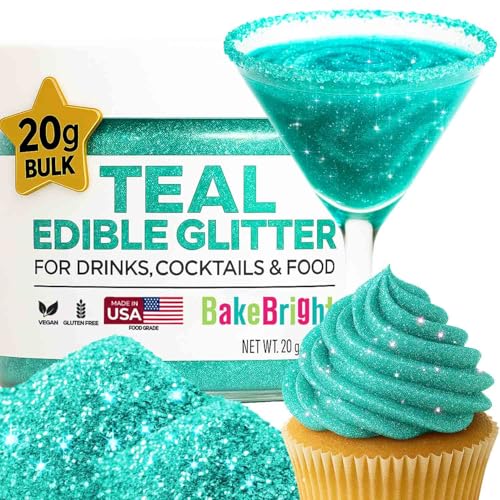 Bulk 20g Light Blue Edible Glitter for Drinks