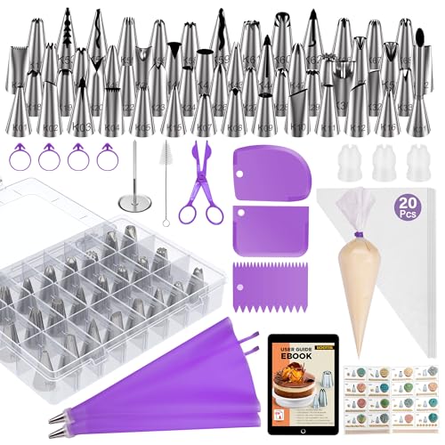 90 Piping Bags and Tips Set Frosting Piping Kit for Beginners & Pros