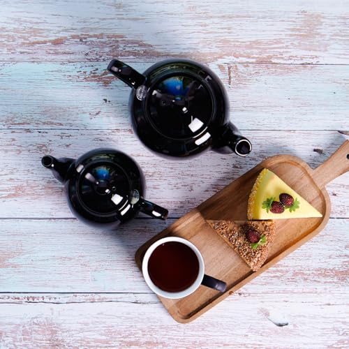 Farmhouse 4 Cup Ceramic Teapot with Removable Infuser and Lid
