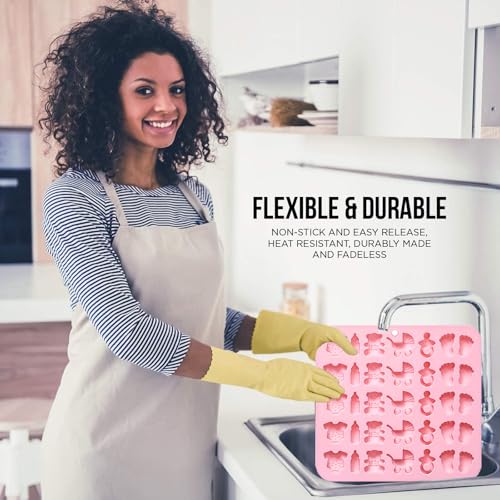 Baby Chocolate Mold Set Silicone Baking Molds with Footprint (2 Count)