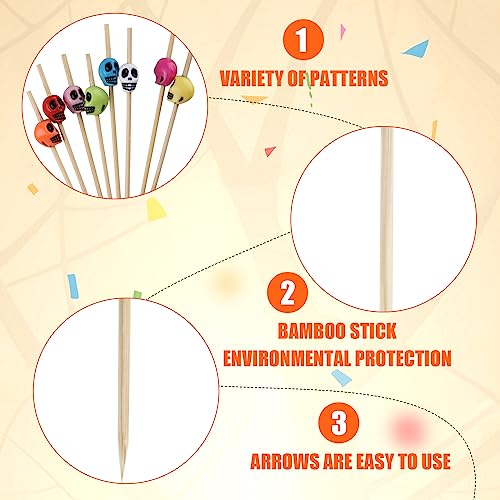 150pcs Halloween Skeleton Drink Topper