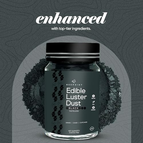 Black Edible Luster Dust 15g