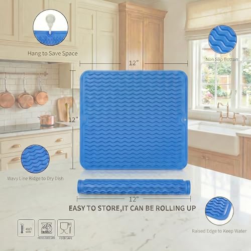 Silicone Dish Drying Mat for Multiple Usage
