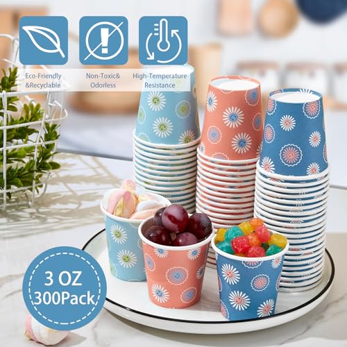 300 Pack 3 oz Paper Cups (300 Count)