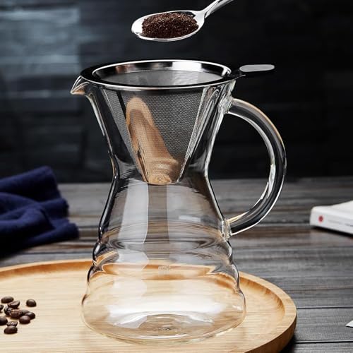 18 Pack Pour Over Coffee Maker with Permanent Stainless Filter 27 fl oz (18 Count)