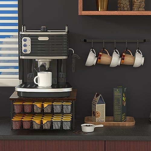 Coffee Pod Drawer Holder Capsule Storage Organizer 2 Tier Coffee Pods Holder With Sliding Baskets for 72 Capacity K Pod
