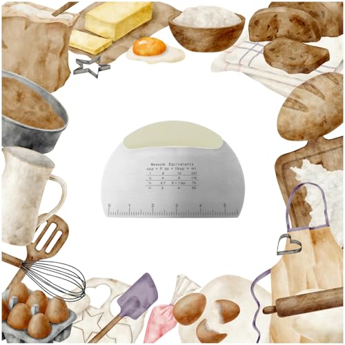 Professional Stainless Steel Dough Cutter and Scraper Combo