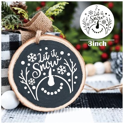 36 Pcs Small Christmas Stencils for Painting on Wood 3 Inch Reusable Christmas Ornament Stencil for Crafts Wood Card Paper Fabric (36 Count)