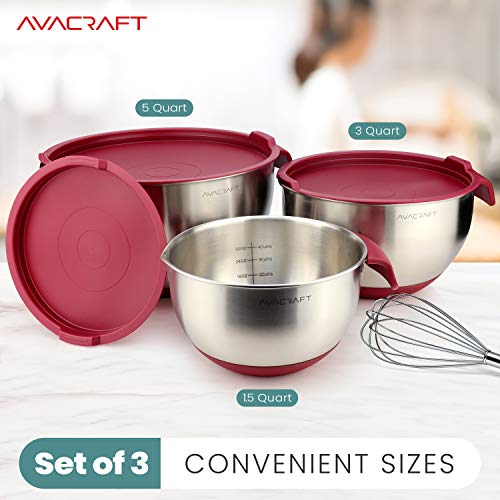 18 10 Stainless Steel Mixing Bowls with Lids