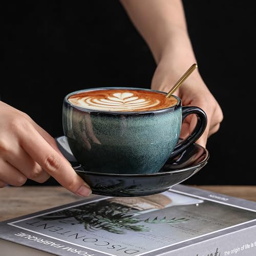 Porcelain Coffee Cup with Saucer Spoon