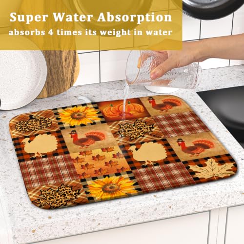 Thanksgiving Dish Drying Mat