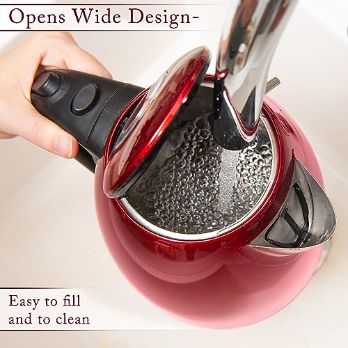 Red Stainless Steel Electric Kettle
