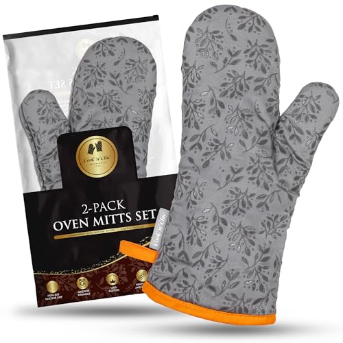 Premium Heat Resistant Oven Mitts (2 Count)