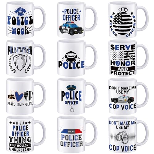 12 Pcs Police Gifts Mugs Bulk (12 Count)