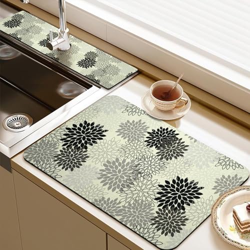 19.5" x 12" Dish Drying Mat & 24" x 5.5" Sink Splash Guard