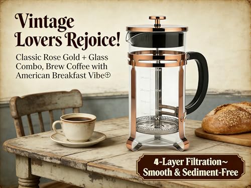 34 oz Bronze French Press Coffee Maker