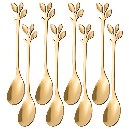 8 Pack Elegant Gold Leaf 4.7