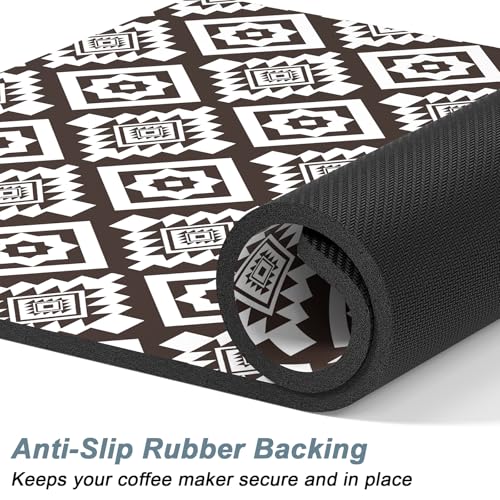 Coffee Mat 12" x 19" Cute Coffee Bar Mats for Espresso Machine Station Accessories and Organizer