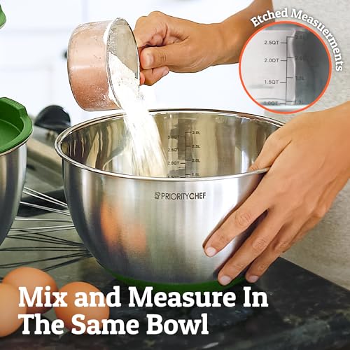 Premium Mixing Bowls With Airtight Lids Set