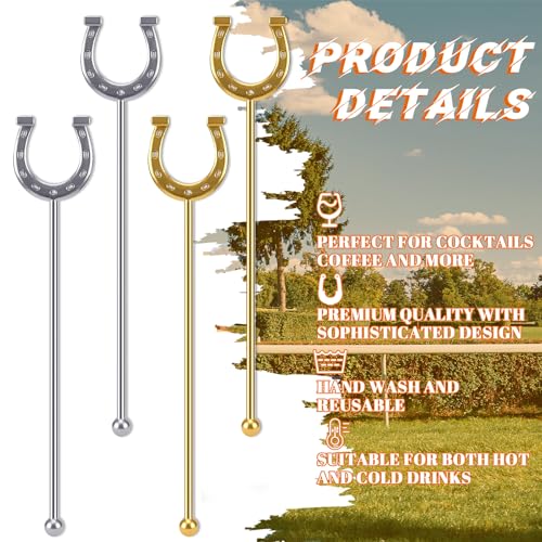 Horseshoe Drink Stirrers 6 Inch Plastic