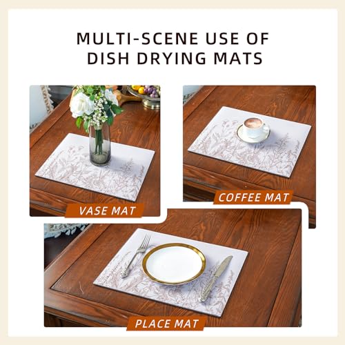 Dish Drying Mat Absorbent Diatomite Coffee Mat