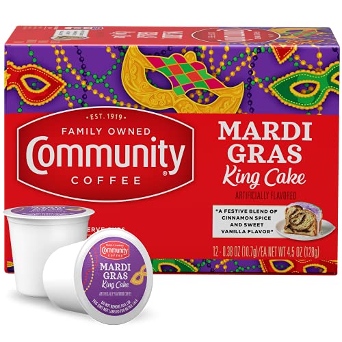 Mardi Gras King Cake Flavored 12 Count Coffee Pods
