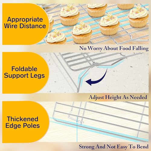3 Tier Stackable Cooling Rack for Batch Cooling Cookie