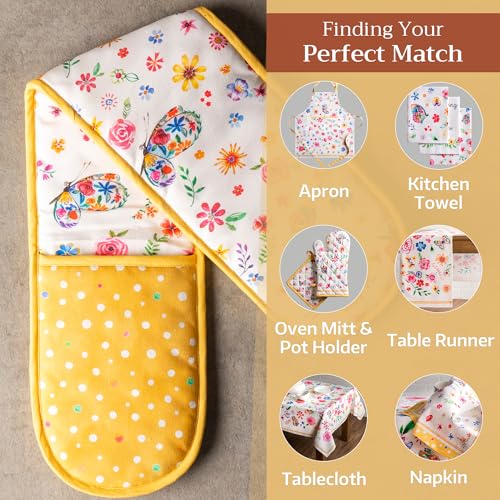 Double Oven Mitts 100% Cotton Double Oven Glove