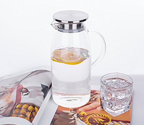 60 Ounces Glass Pitcher with Lid
