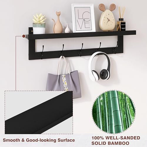 Coat Hooks with Shelf Wall
