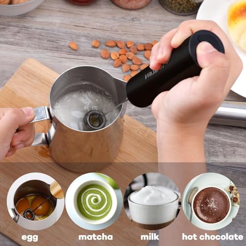 Rechargeable Milk Frother Handheld Electric Frother Wand Milk Foamer Drink Mixer for Coffee