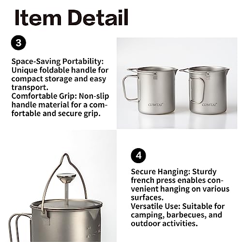 Titanium French Press Pot 750mL
