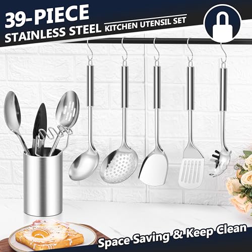 Stainless Steel Cooking Utensil Set (39 Count)