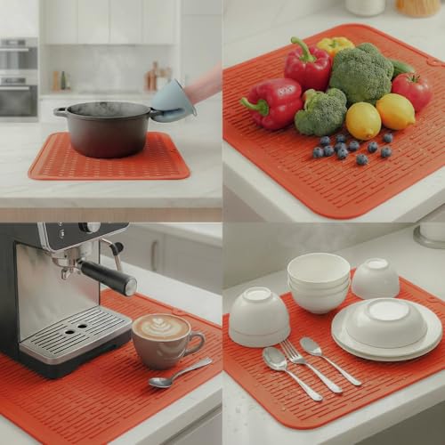 Silicone Dish Drying Mat for Multiple Usage