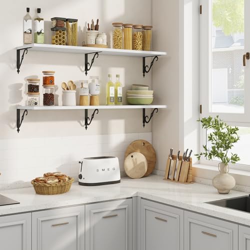 12 Inch Deep Floating Shelves for Wall (2 Count)