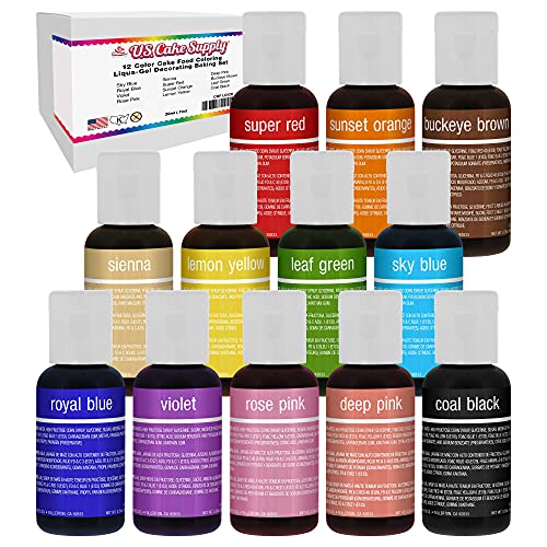 12 Color Cake Food Coloring Liqua (9 Fl Oz)