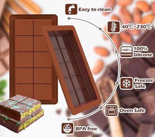 Deep Chocolate Bar Molds 2 Pack (2 Count)