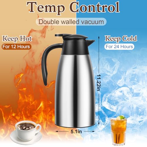 2 PCS 68 OZ Thermal Coffee Carafe (2 Count)