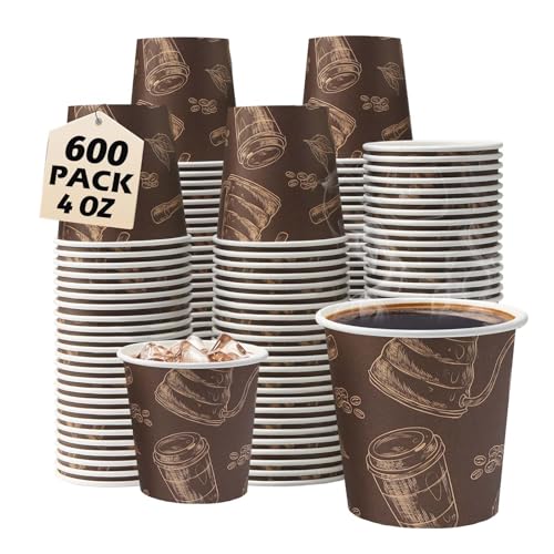 600 Pack 4 oz Small Coffee Cups (600 Count)
