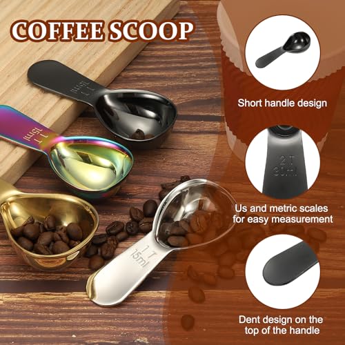 2Pcs Stainless Steel Coffee Scoop (4 Count)