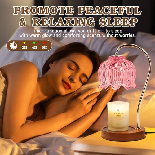 Flower Candle Warmer Lamp with Timer