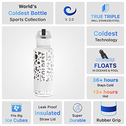 Coldest Insulated Water Bottle with Straw Lid