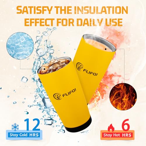 20oz Tumbler with Lid Double Wall Vacuum Insulated Travel Coffee Mug Stainless Steel Thermal Cup Powder Coated Sturdy Coffee Tumbler Gift for Hot and Cold Beverage