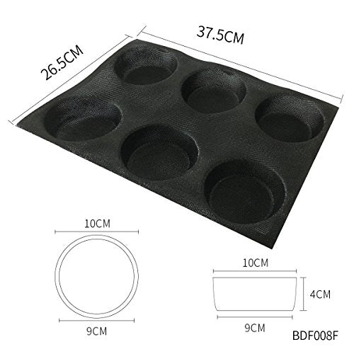Silicone Bun Bread Form Round Shape Bread Tray Perforated Bakery Molds