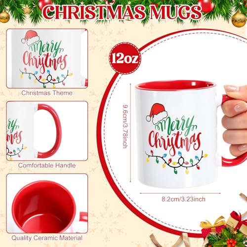 12 Sets Christmas Coffee Mugs with Mug Boxes 12 oz (12 Count)