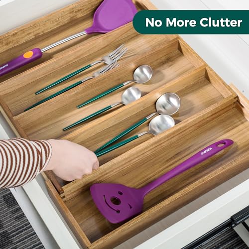 Acacia Kitchen Drawer Organizer Expandable
