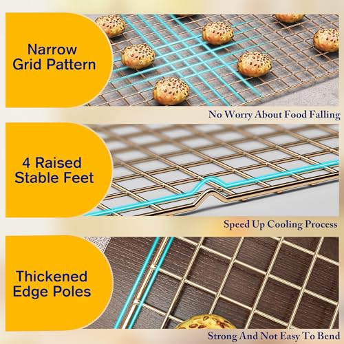 2 Pack Cooling Racks for Cooking and Baking