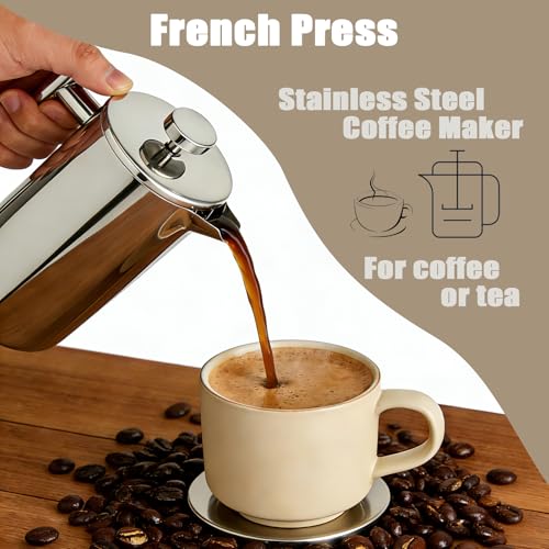 304 Stainless Steel French Press 34oz