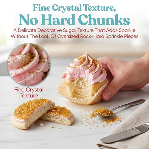 Gold Sanding Sugar for Baking & Cookie Decorating (5 Ounce)