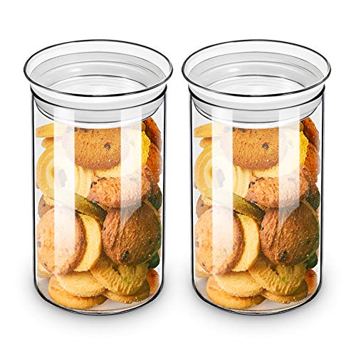 Glass Jars with Airtight Lid Set of 2 (2 Count)